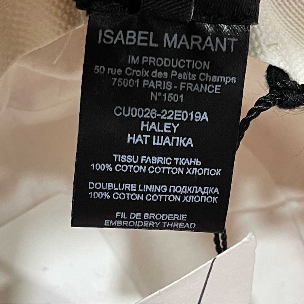 ISABEL MARANT Haley Cloudy Cotton Logo Bucket Hat - Picture 7 of 8